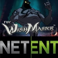 The logo of The Wish Master slot. If you click the picture, you'll be taken to a page where you can play The Wishmaster slot.