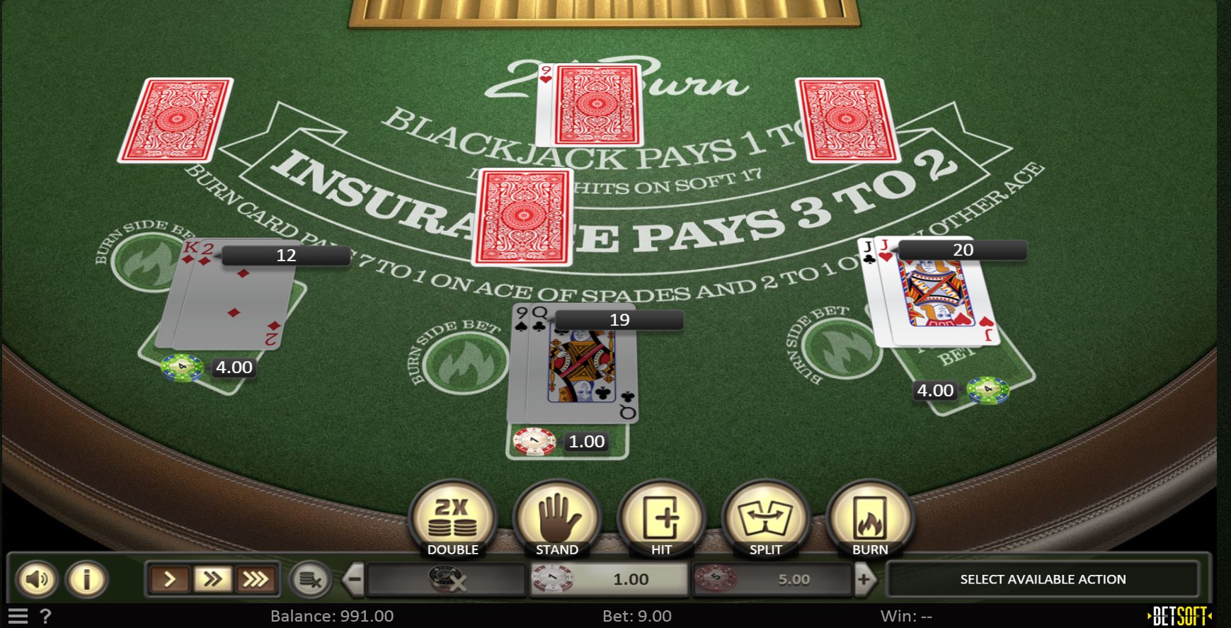 is ocean online casino blackjack continuosly shuffled