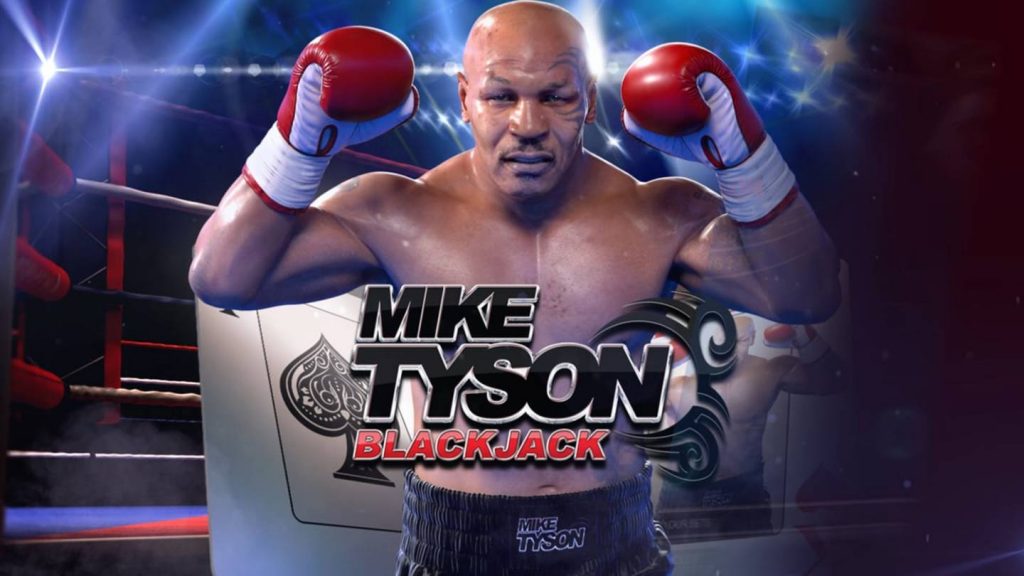 This is the official logo of Mike Tyson Blackjack by Inspired Gaming featuring the world-famous athlete boxer of the same name. You can play with this blackjack game on this webpage for free, no registration required.