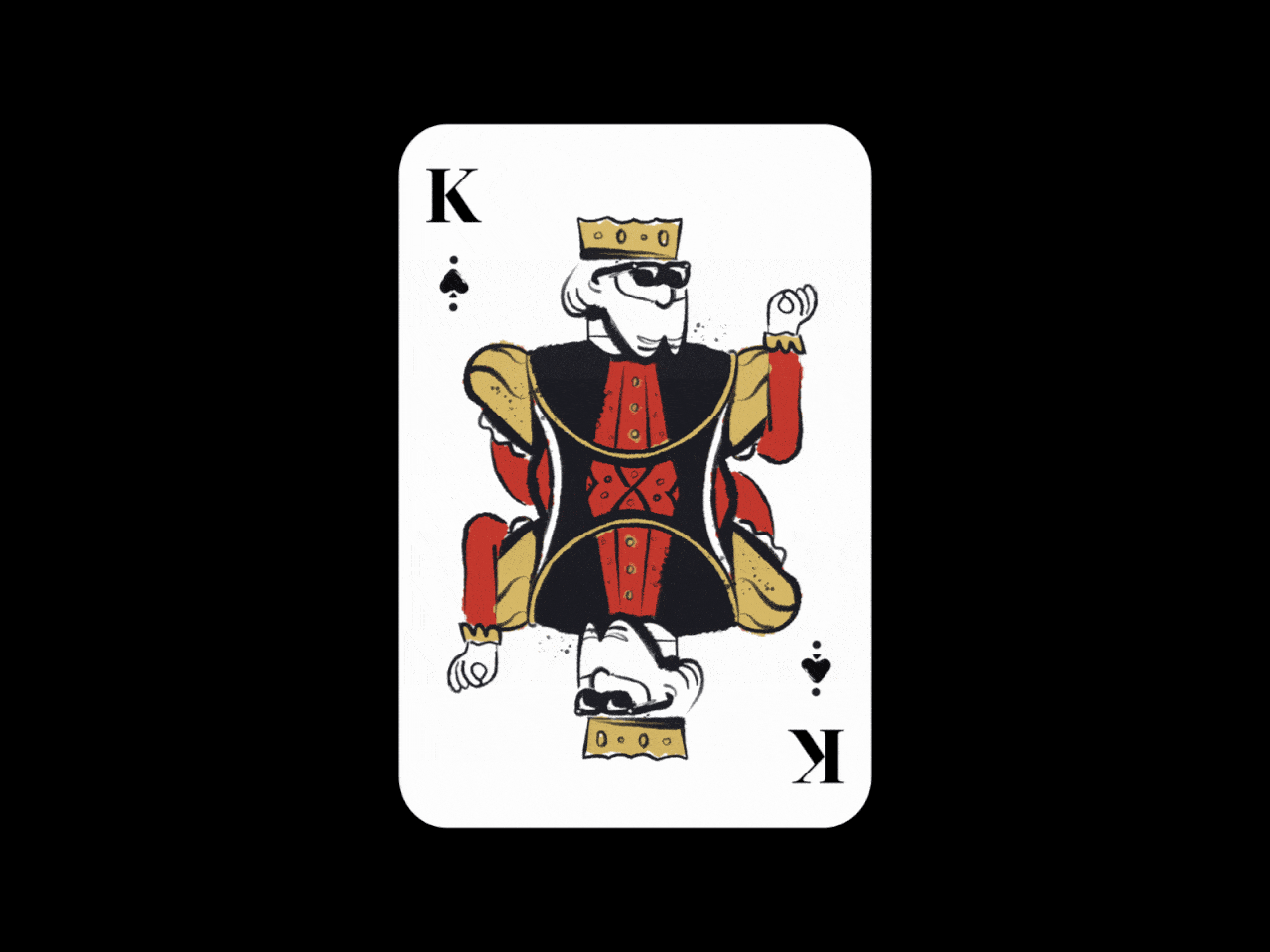 This is an animated GIF picture of a playing card (of the 52 cards standard deck, specifically a king of spades). Under the picture you can read about the various advantage gambling techniques utilized by professional gamblers to make money gambling, betting, step by step tutorials and videos included as well (they open in new tabs).