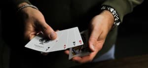 Card counting is the single most iconic and profitable advantage gambling method. The image depicts someone - presumably - practicing card counting.