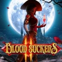 This is an image of Blood Suckers 2 slot, a free to play Netent slot from 2017. The 300x300 pixel logo depicts Amilia the lead character in the game, who is a vampire.
