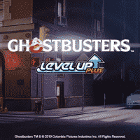The logo of IGT Ghostbusters Level Up Plus Video Slot. The logo depicts the New York HQ of the ghostbusters, as seen in the movies, and title of the online slot game can be seen in the foreground. If you click on the picture, you'll be taken to a page where you can play this game, no registration, no deposit needed.