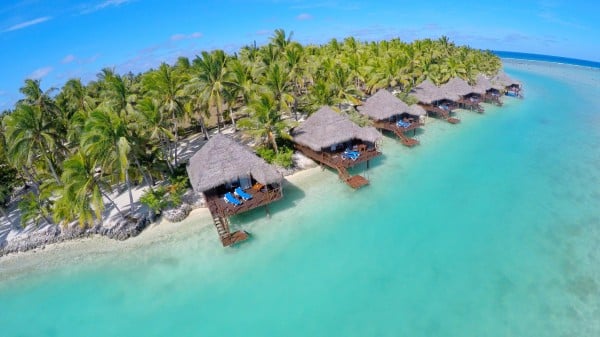 This is a picture of one of the many casino and hotel resorts in the Cook Islands.