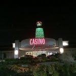 This is a picture of Casino New Brunswick, at night. You can read about the casino to the right of the picture.