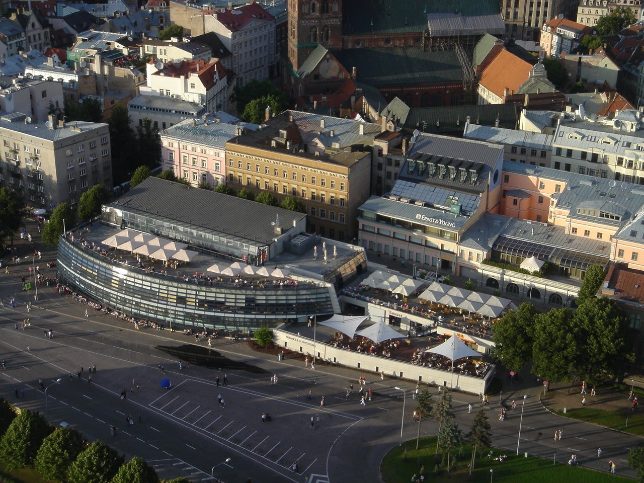 This is an aerial photograph of Playtech's live gaming studio in Riga, Latvia. On this page you can read about the legal status of online gambling, internet poker, digital keno, internet lottery, electronic bingo, bitcoin wagering, sports betting in the country, and a list of online gambling websites, which accept players from the Republic of Latvia.