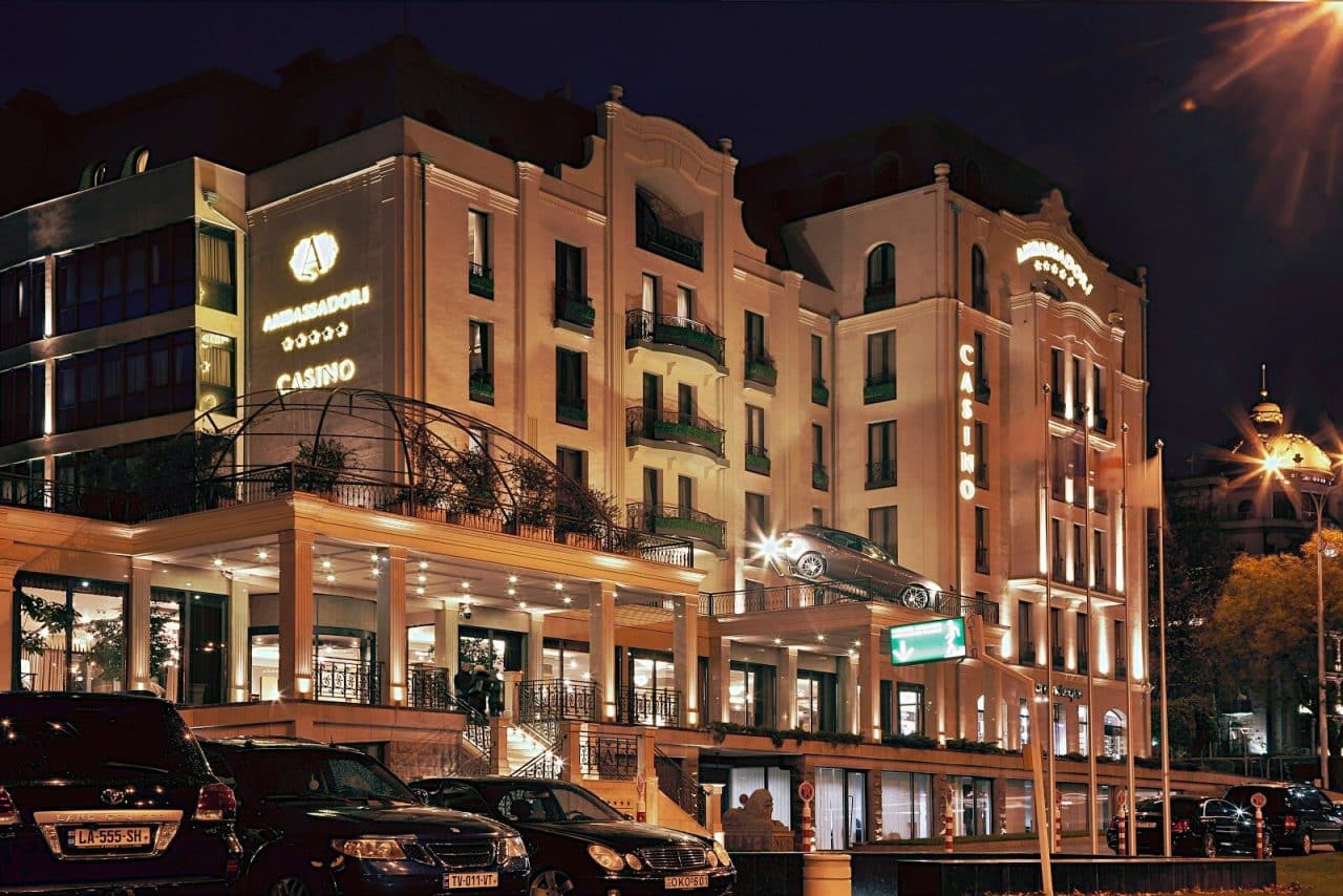 This is a picture of the Ambassador Hotel&Casino in Tbilisi, Georgia's capital city. Gambling and online gambling are legal and regulated in the country. You can read about gambling laws and regulations in Georgia including sports betting, poker, lottery, bingo, keno, bitcoin gambling legislations.