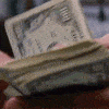 This is an animated GIF of a human hand counting a roll of bonus money, ( $ 100 bills). By clicking on the picture you will be taken to the casino bonuses section of the gambling blog.