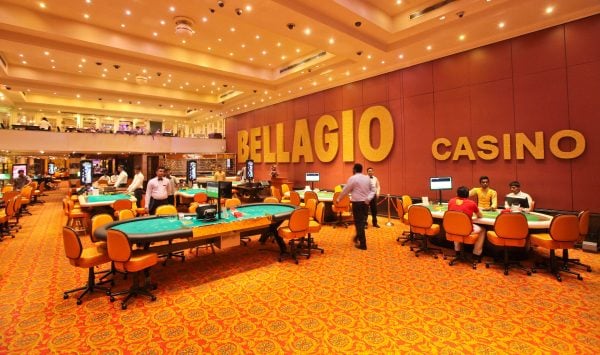 Gaming tables in the Bellagio Casino in Colombus, Sri Lanka
