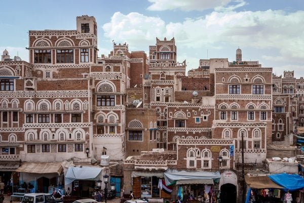 Buildings in Sana'a, the capital of Yemen