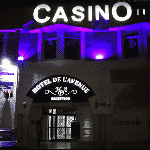 This is a picture of the front entrance and neon sign of Hôtel de l'Avenue, which also operates a casino as well. You can read more about this gaming venue to the right of the picture: its' address, opening hours, dress code, entrance fee, and you can watch a video of the venue as well.