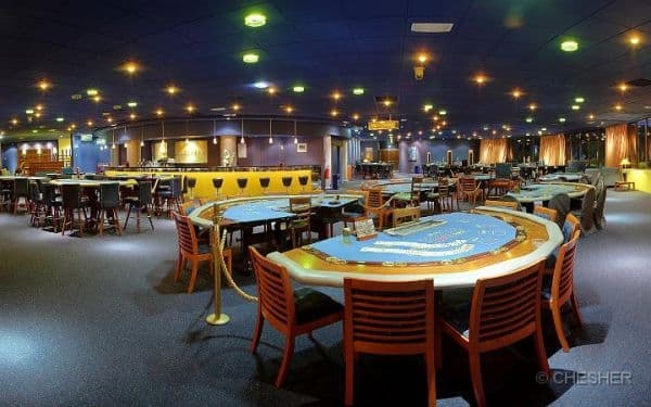 Gaming tables in the Grand Casino Noumea in New Caledonia