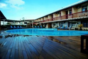Pool of the Pacific Casino Hotel in the Solomon Islands