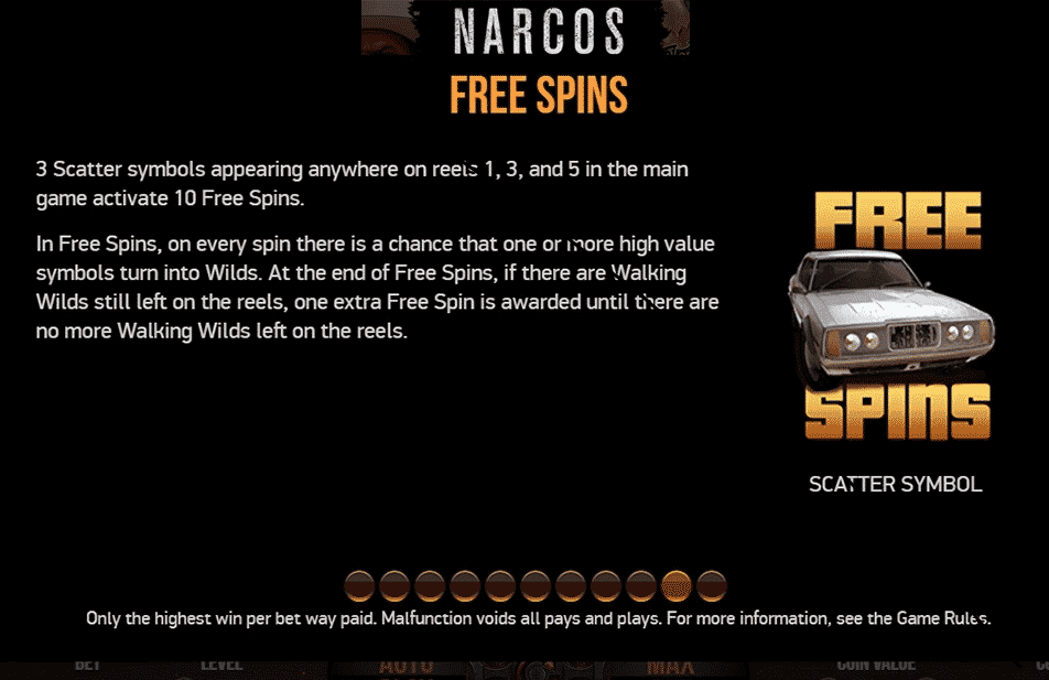 50 Free Spins Narcos