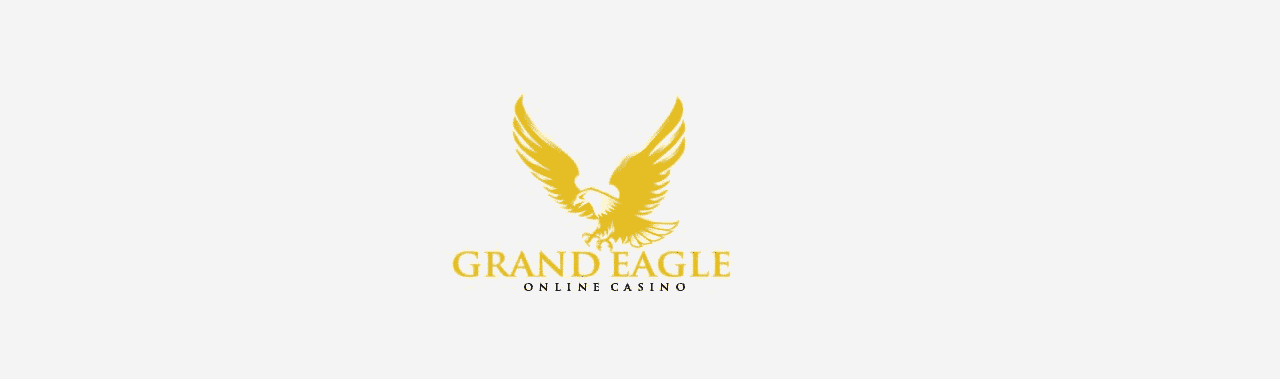 This is the official logo of the Grand Eagle online gambling website. The digital image consist of gold letters spelling "Grand Eagle Casino" over a white background and a golden eagle, which is the symbol of the platform. Grand Eagle is a scammer Genesys Technologies casino, infamous for stealing money from players and affiliates. You can read the review of this online casino under the picture. 