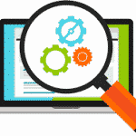 The picture is of a stock photo of a stylized magnifying glass over some cogs. This is the illustration right next to the review and research methodology part. You can read about the review methodology, and scoring system that is used throughout the review, to the right of the picture.