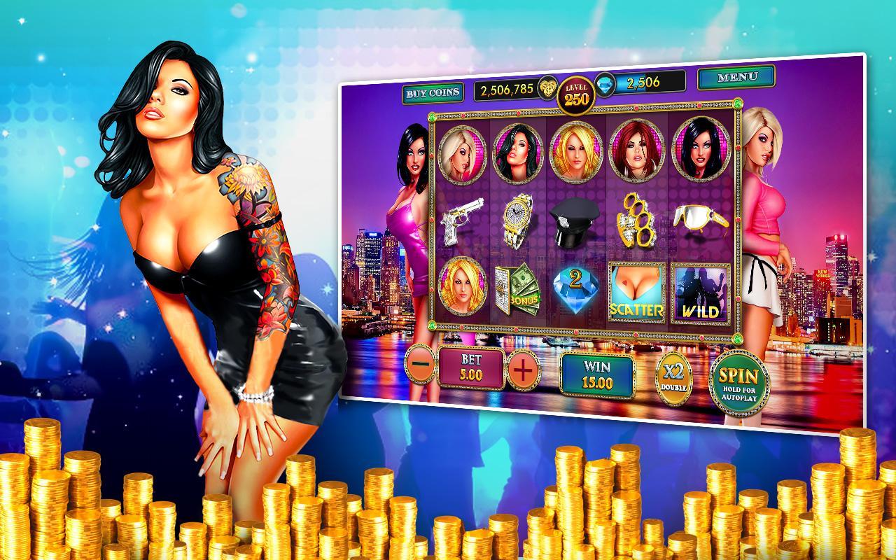 This is a picture of a sexy, attractive black haired woman next to a video slot and a bunch of coins, money stacked. Under the picture you can read about methods, ways, techniques on how to make money gambling, how to win more often in brick and mortar and digital casinos.